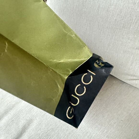 Authentic Gucci Green Gift Box +Jewelry Pouch+Ribbon+paper Bag 11x6.5x4 - Picture 7 of 12